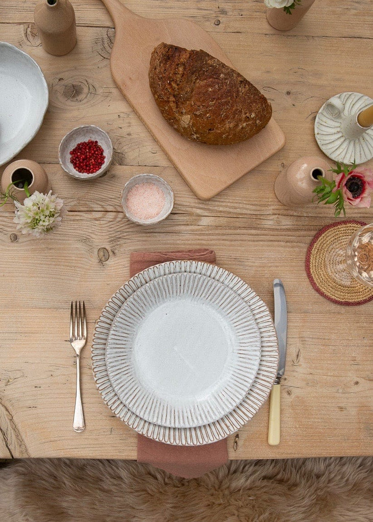 Large Fluted Dinner Plate