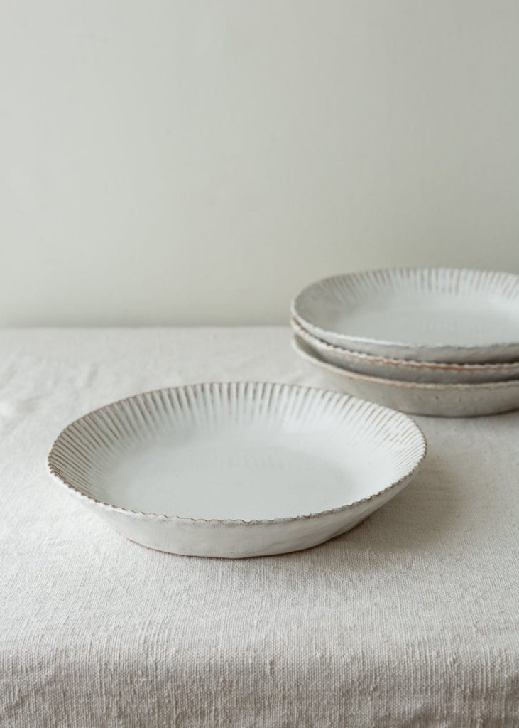 white handmade plate
