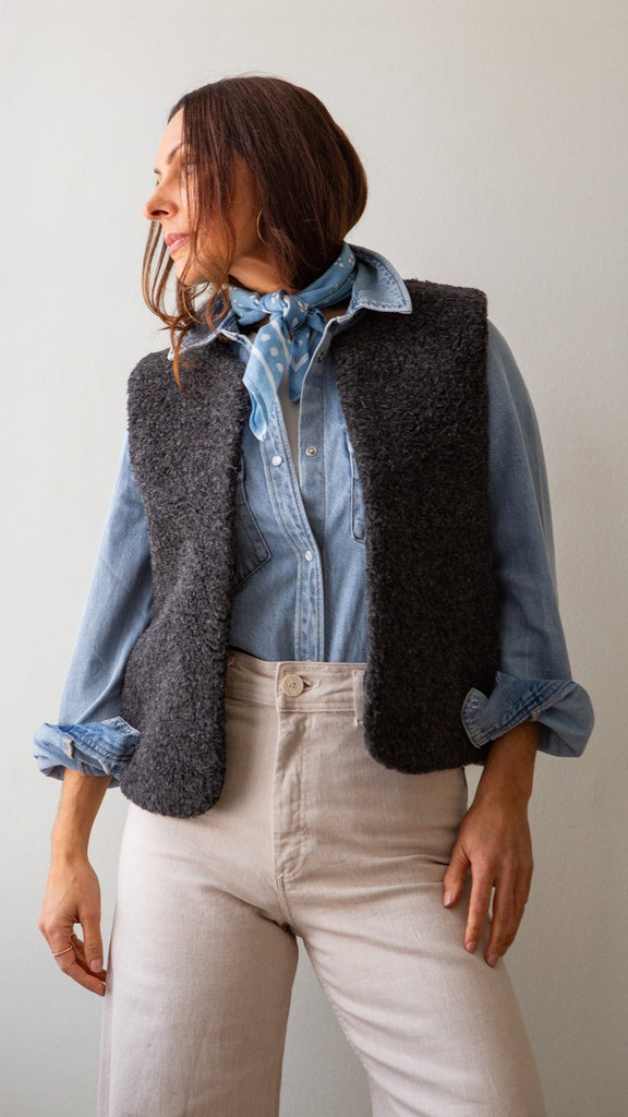 Grey Merino Gilet