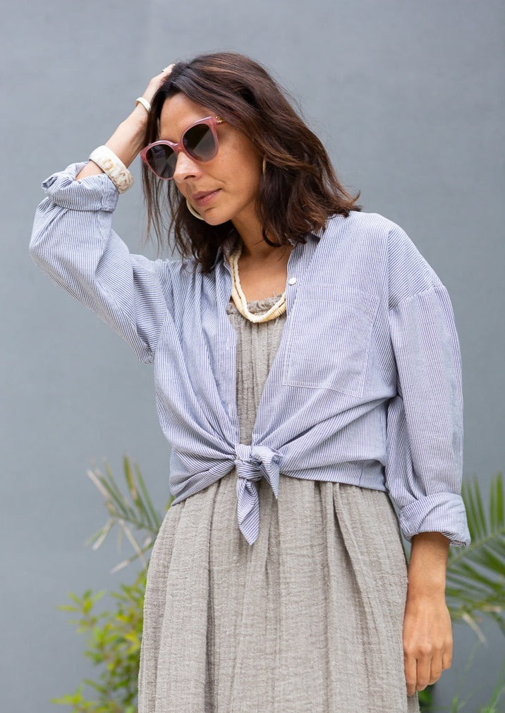 organic cotton striped shirt