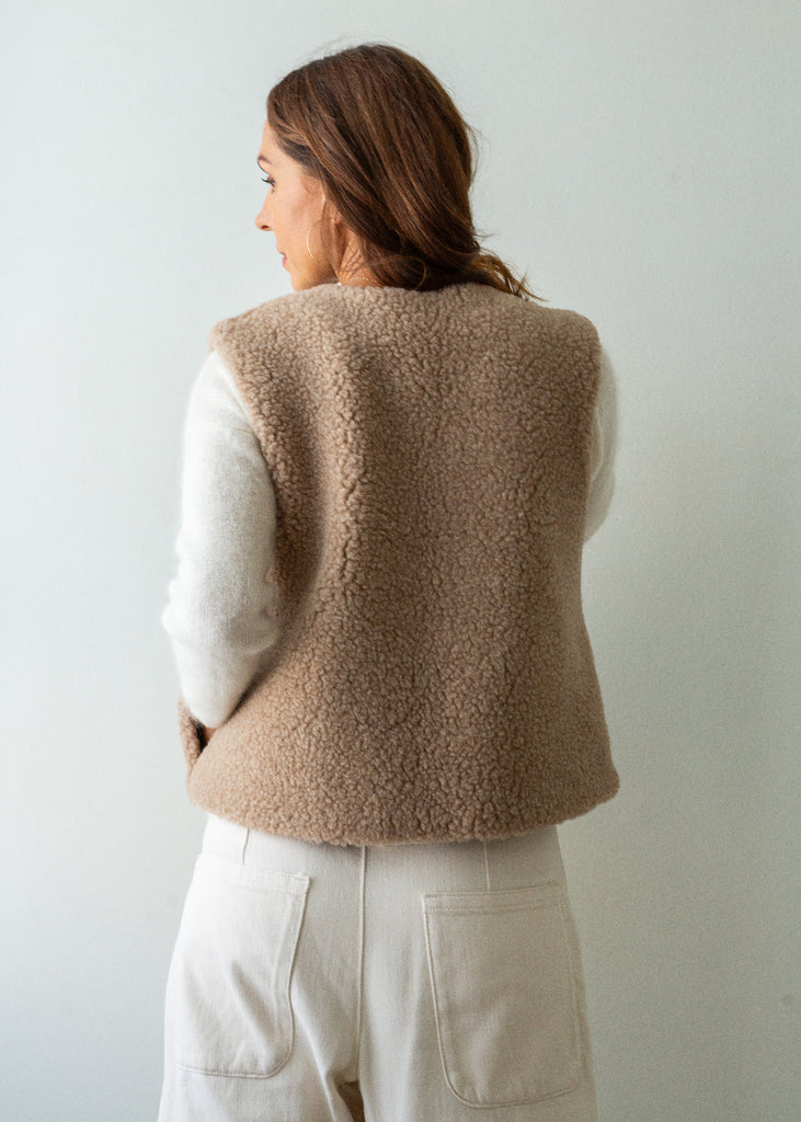 dark beige merino gilet