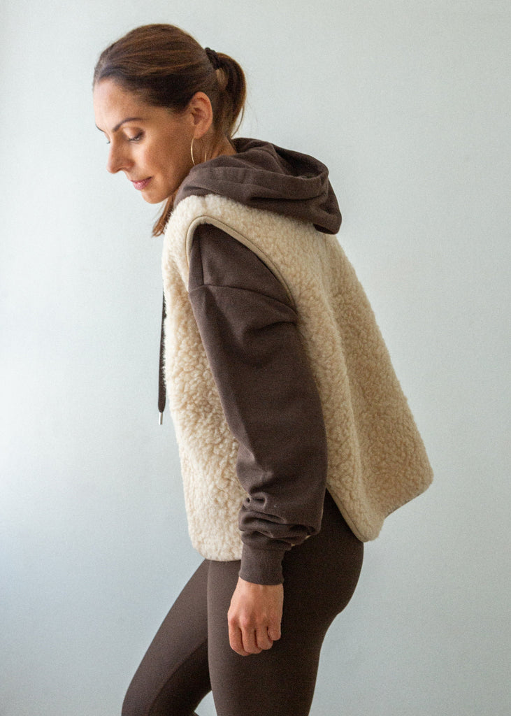 zip merino gilet