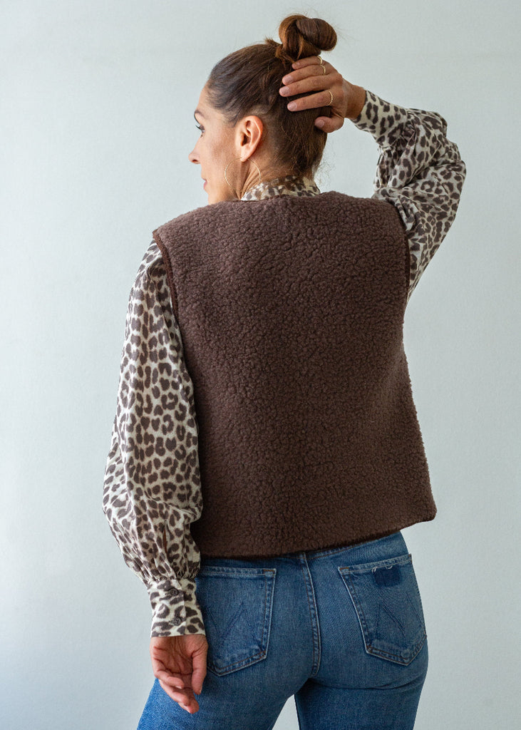 chocolate brown gilet