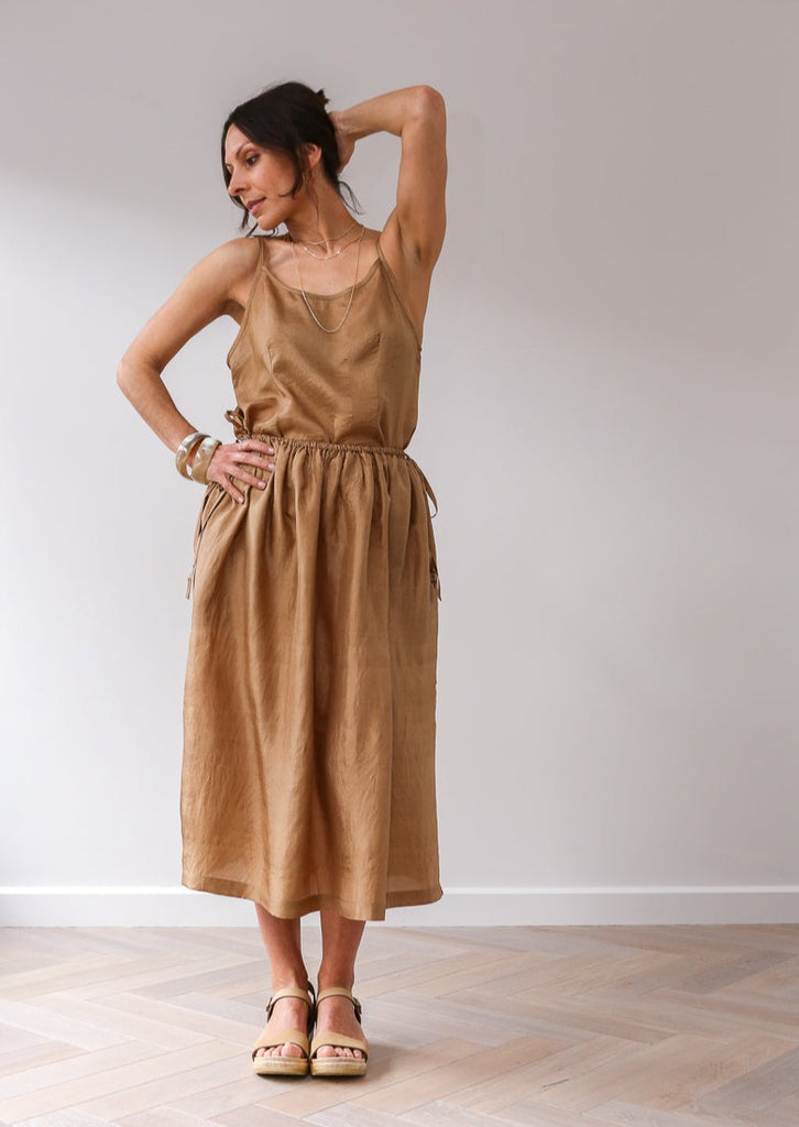 long silk skirt