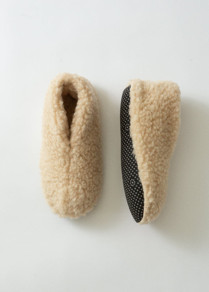 Non slip women's merino moccasins