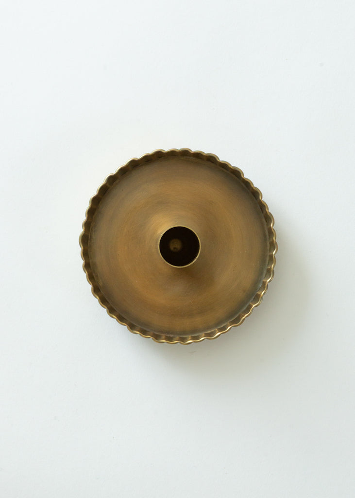 brass tray candle holder