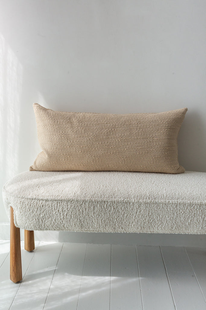 beige large rectangle cushion