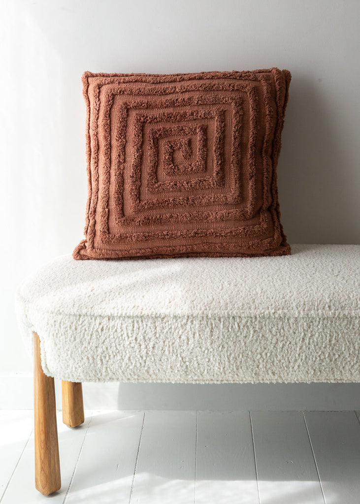 brown textured cushion