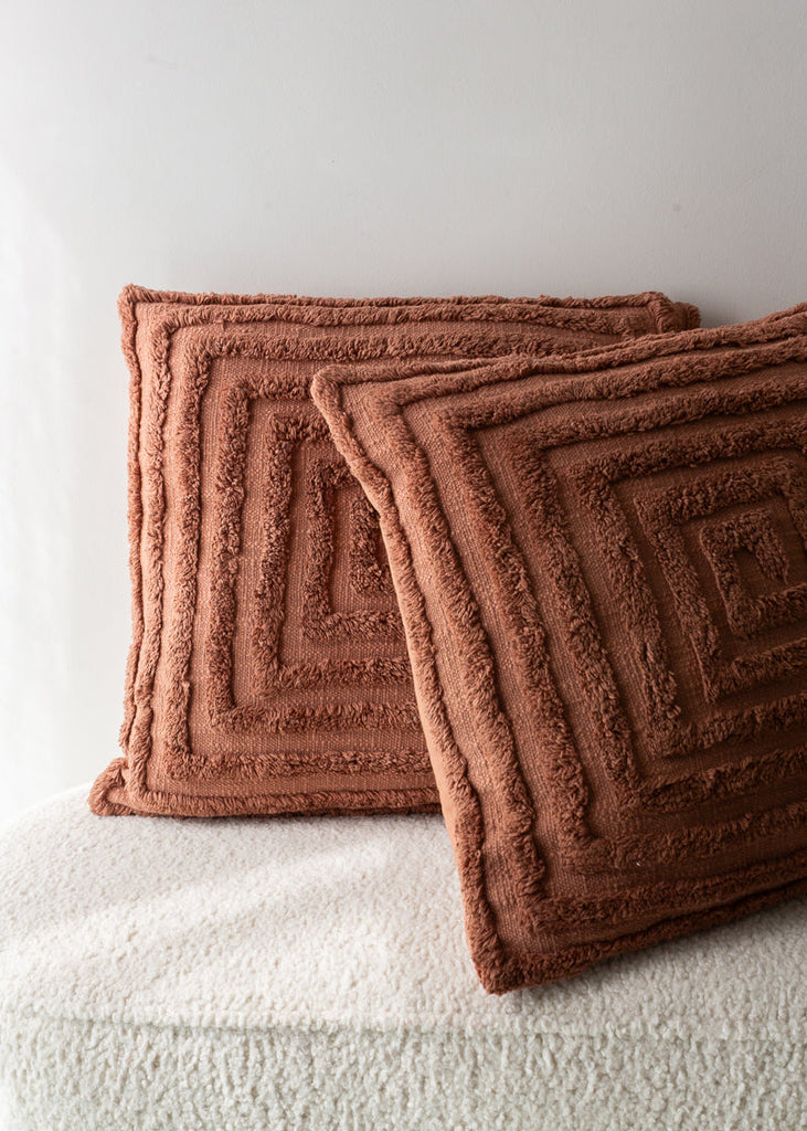 brown textured cushion