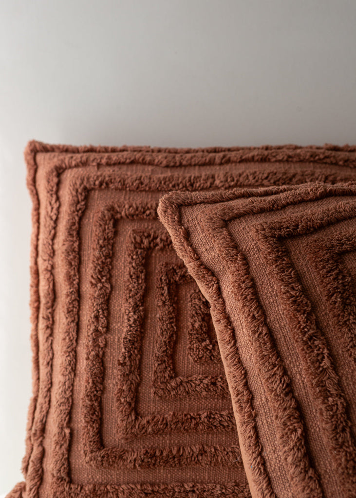 brown textured cushion