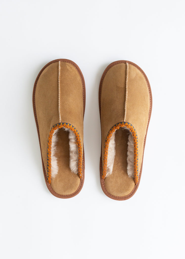 Men's sheepskin mule slippers