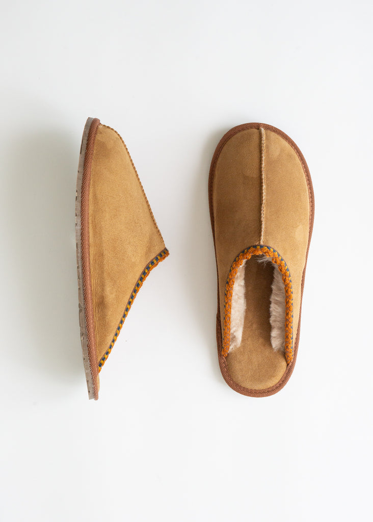 Men's sheepskin mule slippers