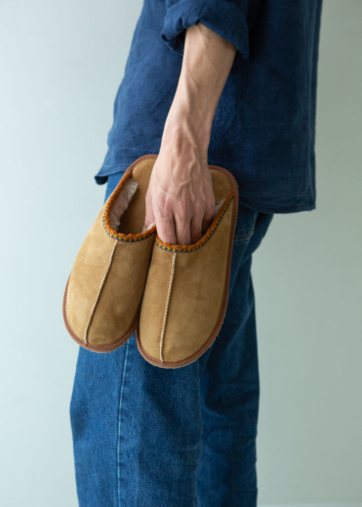 Men's sheepskin mule slippers
