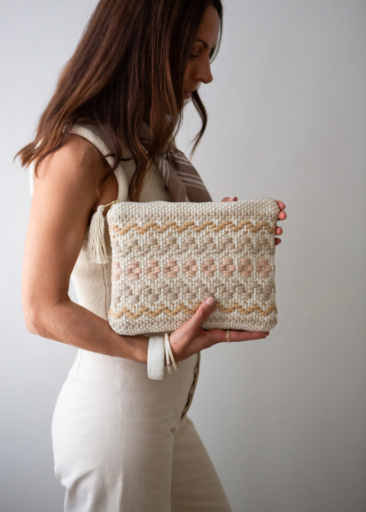 100% organic cotton clutch bag