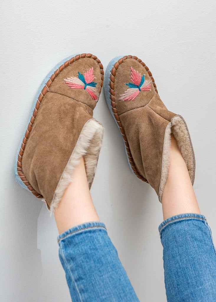 Children's Sheepskin Moccasin Slipper Boots, Pale Pepto Pink - The Small Home, UK, Warm & cosy fur slippers, for boys & girls