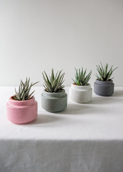 Speckled Concrete Planters - The Small Home
