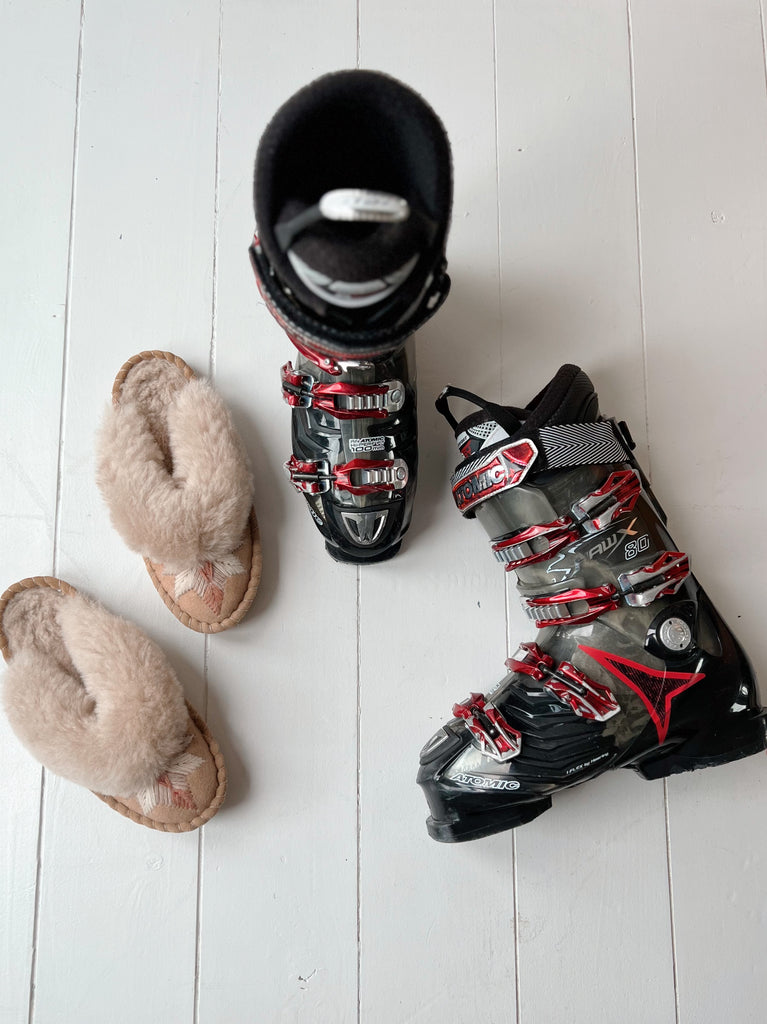 Skiing SOS – Send Our Slippers!