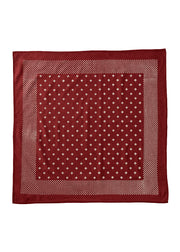 Organic Cotton Block Print Spot & Cross Bandana - Burgundy