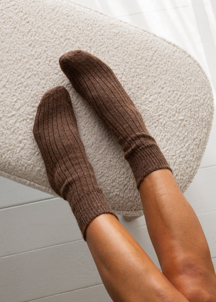 Alpaca cushioned sole walking socks
