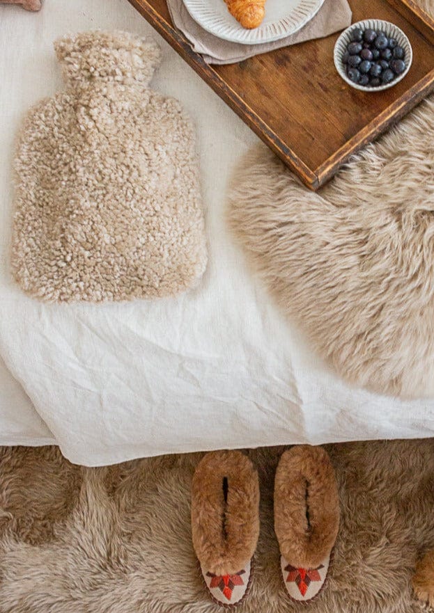 sheepskin hot water bottle