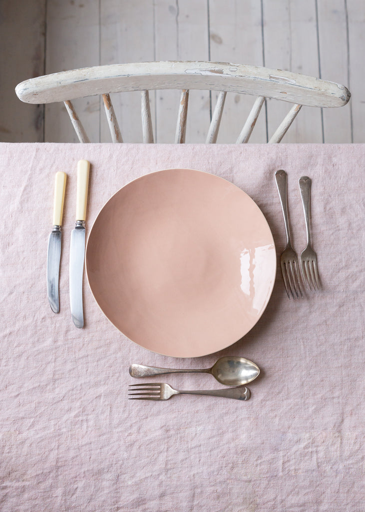 Brickett Davda handmade tableware – blossom pink ceramic pasta plate