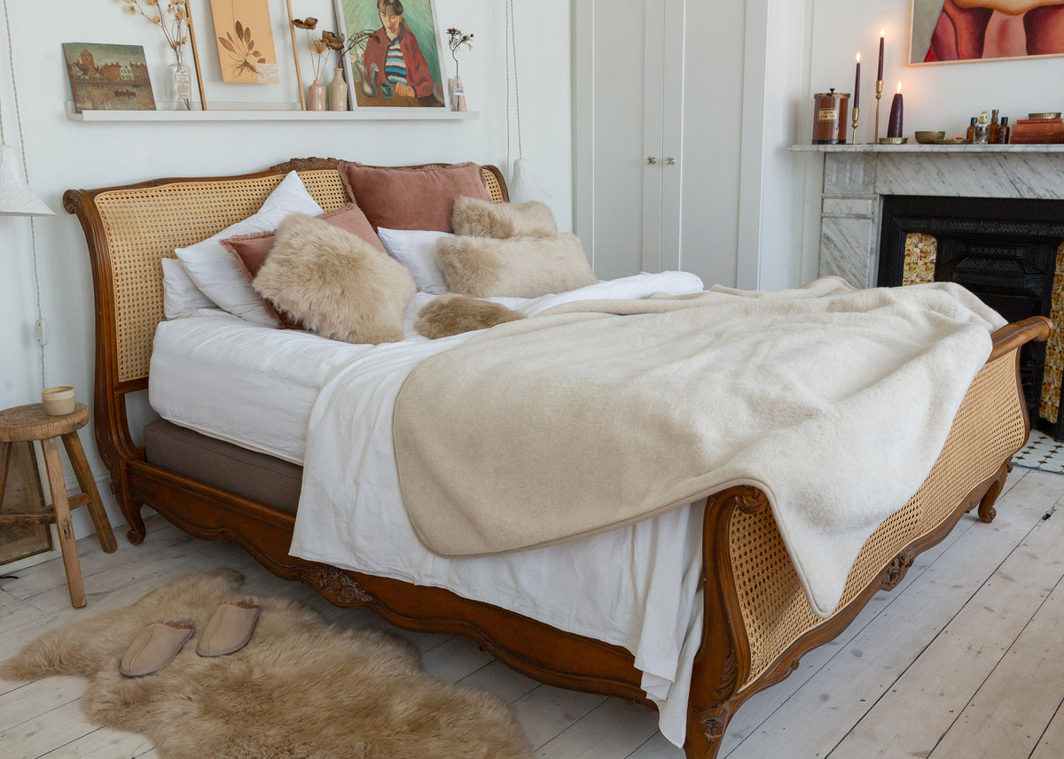 Camel Wool Blanket - Light Beige
