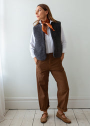 Merino Wool Gilet - Charcoal