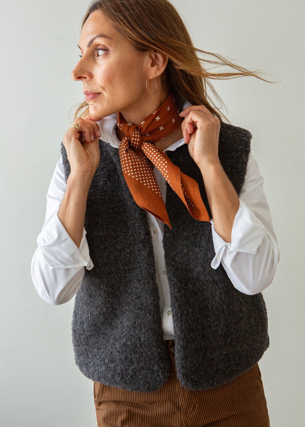Merino Wool Gilet - Charcoal