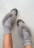 Grey sheepskin slippers