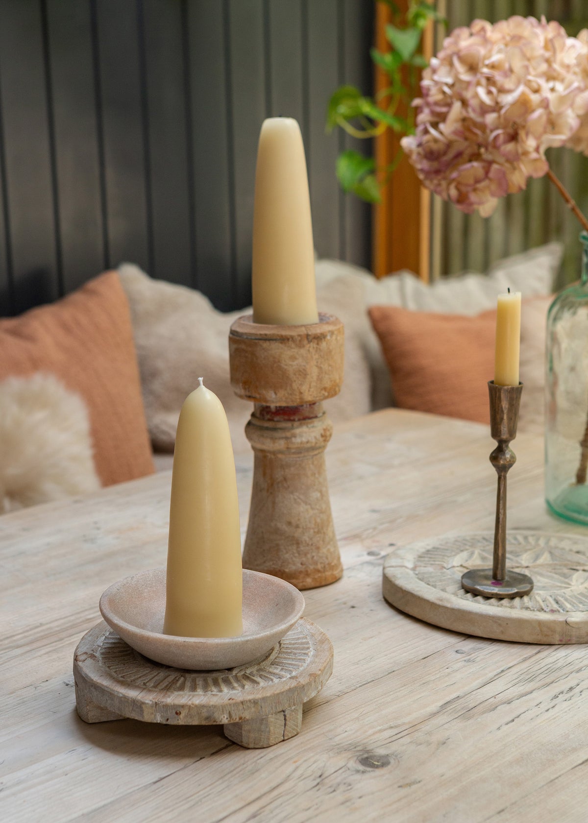 Ivory Extra Large Stubby Candle