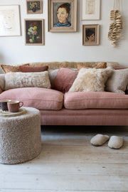 Large Short-Hair Sheepskin Rectangle Cushion – Oatmeal
