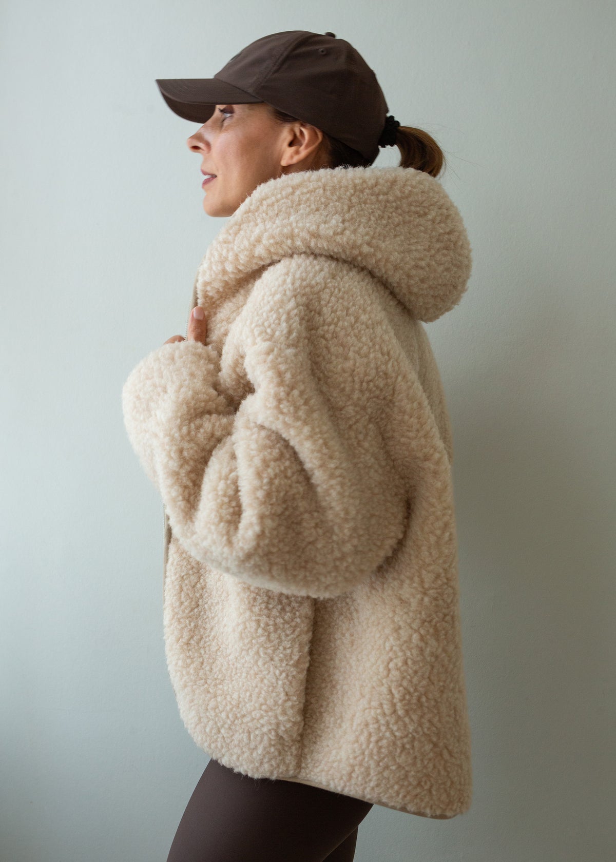 Merino Oversized Hooded Jacket