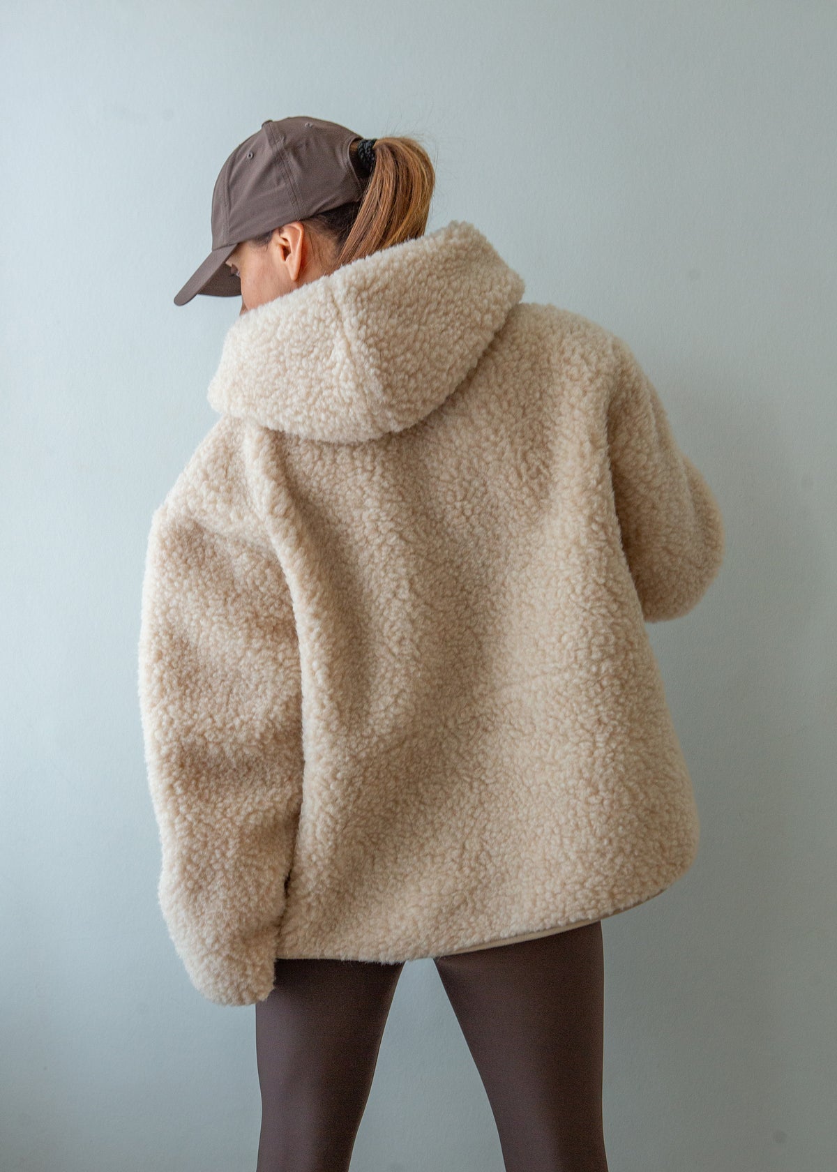 Merino Oversized Hooded Jacket