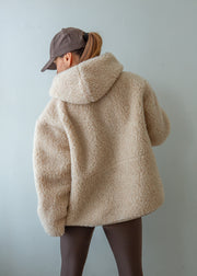 Merino Oversized Hooded Jacket