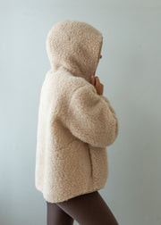 Merino Oversized Hooded Jacket