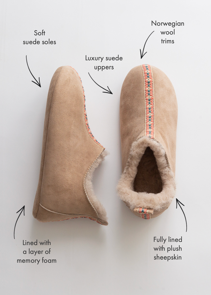 Viola Sheepskin Slipper Boots – Soft-Soled Shearling Slippers - EU36 ...