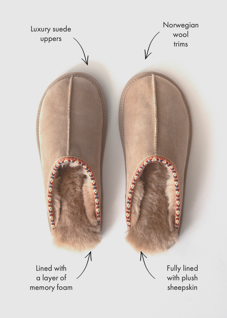 hard soled sheepskin slipper mules