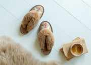 Women's Sheepskin Slipper Mules – Almond Venus