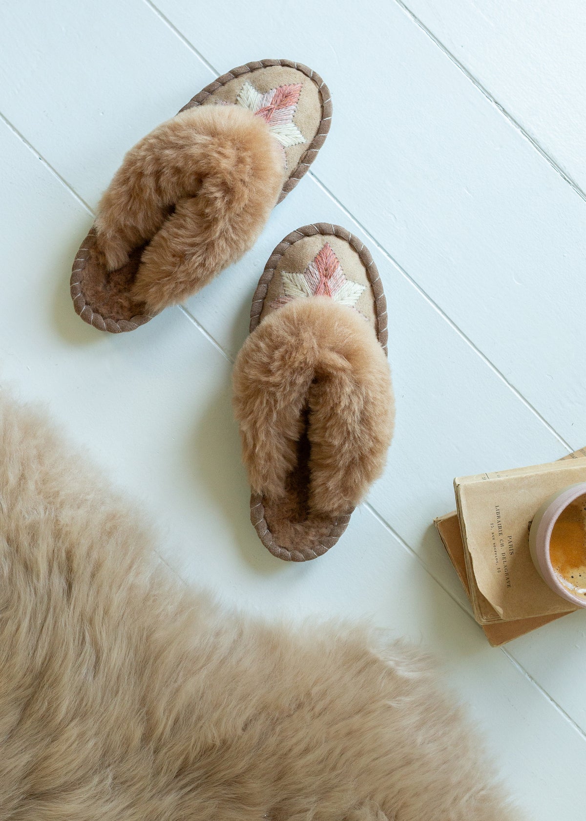 Women's Sheepskin Slipper Mules – Almond Venus
