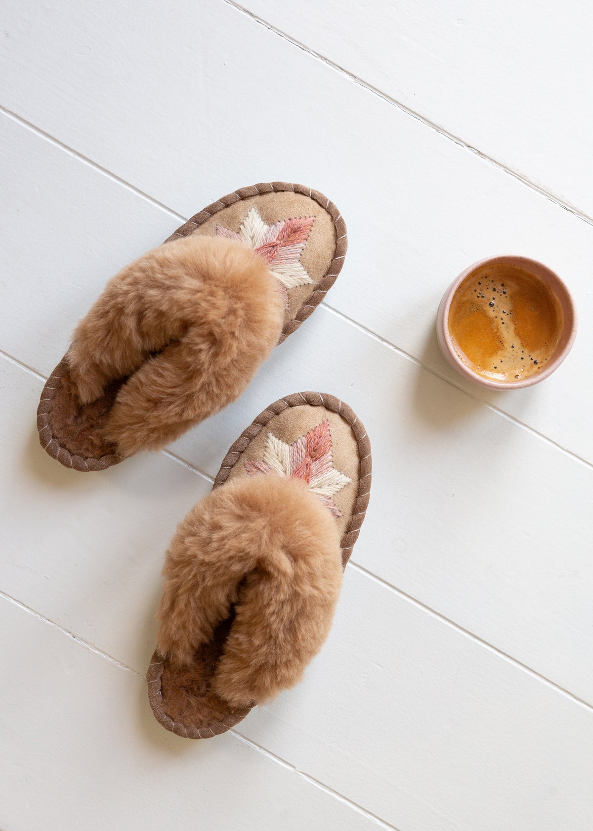Women's Sheepskin Slipper Mules – Almond Venus