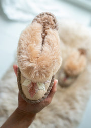 Women's Sheepskin Slipper Mules – Almond Venus