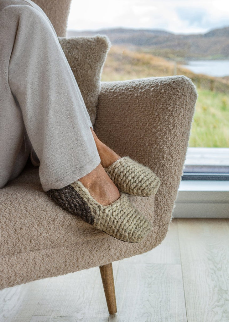 knitted slippers