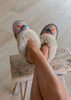 embroidered sheepskin slippers