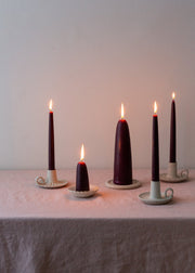 burgundy dinner candles