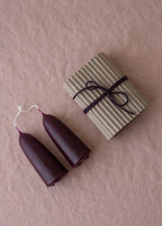 Rouge Noir Short Stubby Candles - 1 Pair