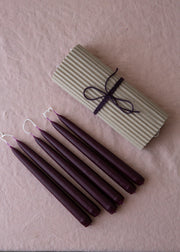Rouge Noir Standard Dinner Candles - 3 Pairs