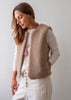 beige merino gilet