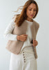 cream merino gilet