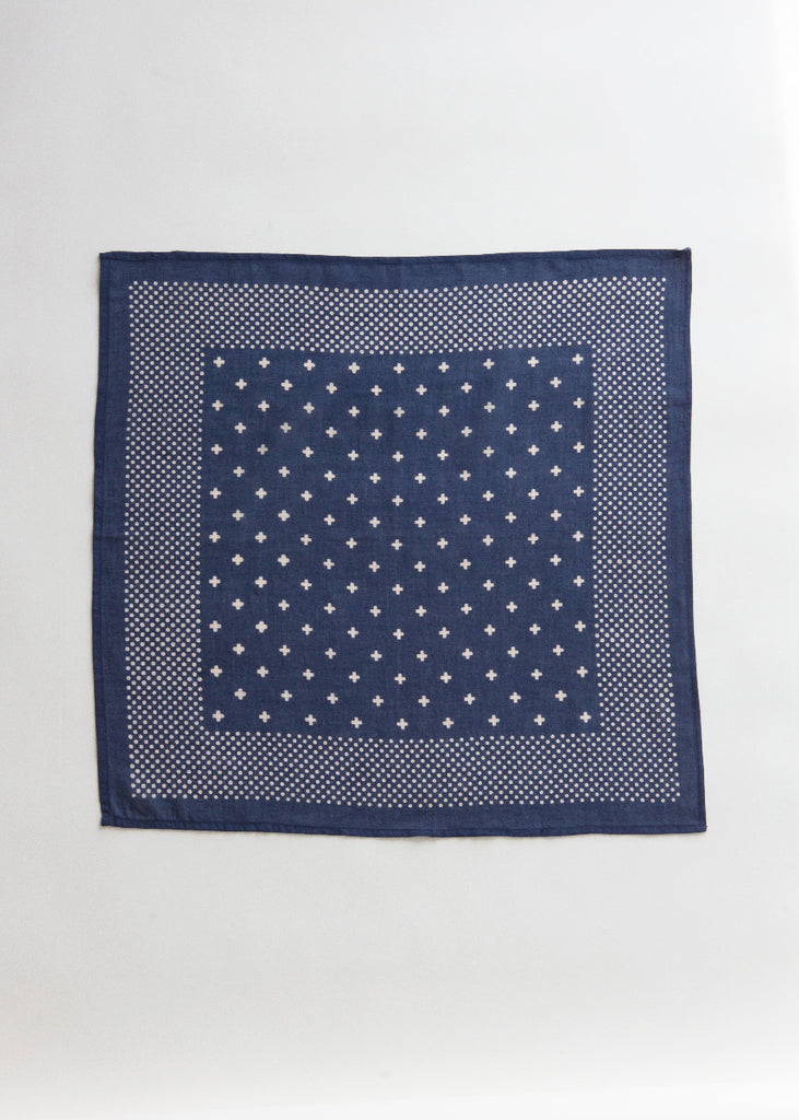 indigo bandana scarf