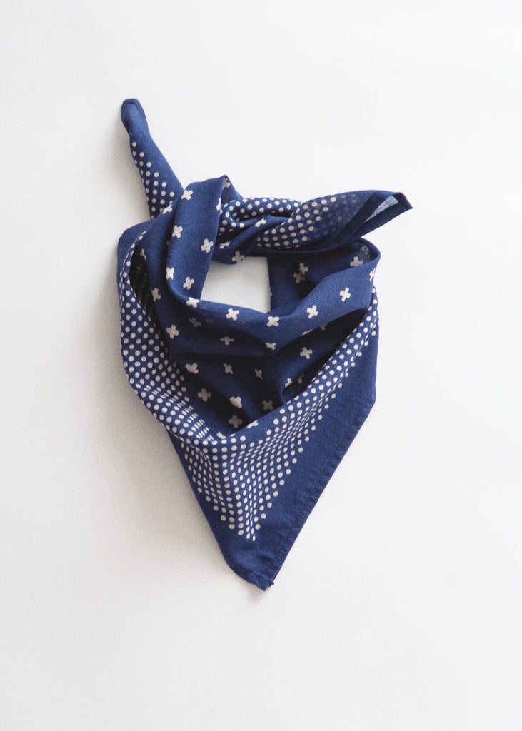 indigo bandana scarf